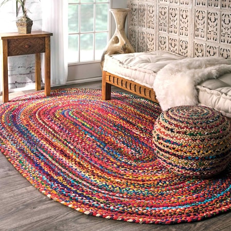 Nuloom Tammara Bohemian Hand Braided Area Rug 4ft x 6ft MGNM04A-406O